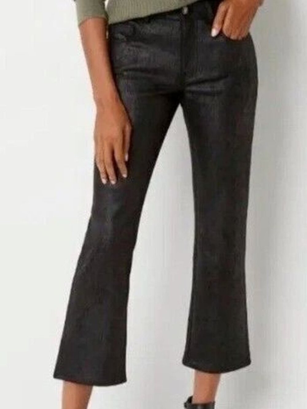 Frye and Co. Black Vegan Ankle Length Pants, Frye and Co Leather Pants